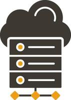 Data Storage Glyph Two Colour Icon vector