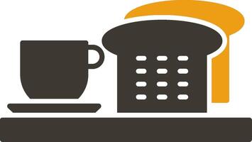 Breakfast Glyph Two Colour Icon vector