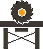 Circular Saw Glyph Two Colour Icon vector