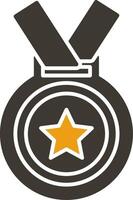 Medal Glyph Two Colour Icon vector