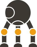 Robot Glyph Two Colour Icon vector