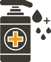 Hand Sanitizer Glyph Two Colour Icon vector