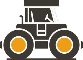 Road Roller Glyph Two Colour Icon vector