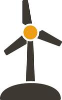 Turbine Glyph Two Colour Icon vector