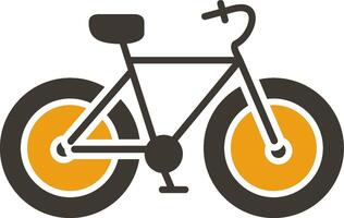 Bicycle Glyph Two Colour Icon vector