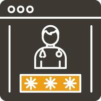 Log In Glyph Two Colour Icon vector