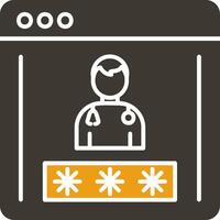 Log In Glyph Two Colour Icon vector