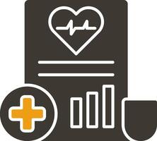 Medical Report Glyph Two Colour Icon vector