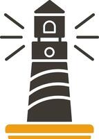 Lighthouse Glyph Two Colour Icon vector