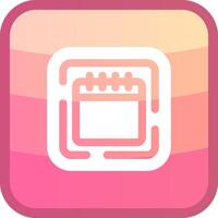 Calendar Glyph Squre Colored Icon vector