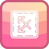 Intersect Glyph Squre Colored Icon vector