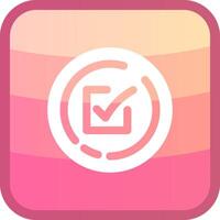 Check box Glyph Squre Colored Icon vector