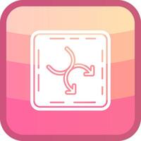 Shuffle Glyph Squre Colored Icon vector