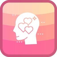 In love Glyph Squre Colored Icon vector