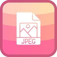 Jpg Glyph Squre Colored Icon vector