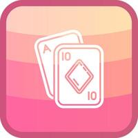 Poker Glyph Squre Colored Icon vector