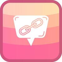 Link Glyph Squre Colored Icon vector