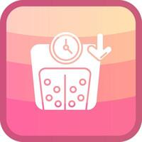 Weight Glyph Squre Colored Icon vector