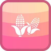 Corn Glyph Squre Colored Icon vector