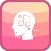 Music Glyph Squre Colored Icon vector