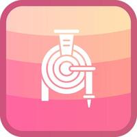 Hose Glyph Squre Colored Icon vector