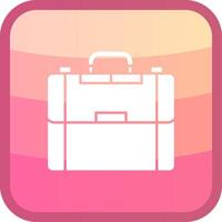 Briefcase Glyph Squre Colored Icon vector