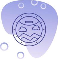 Porthole Gradient Bubble Icon vector