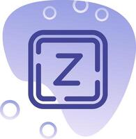 Letter z Gradient Bubble Icon vector