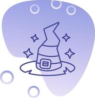 Witch hat Gradient Bubble Icon vector