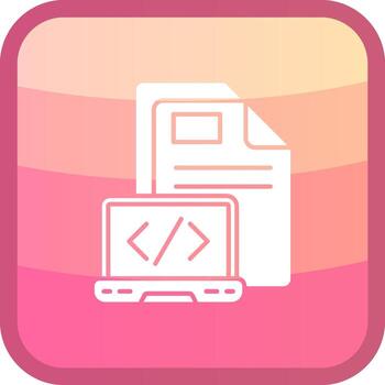 Coding Gradient Bubble Icon vector
