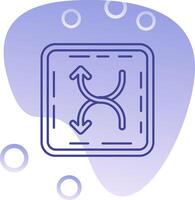 Shuffle Gradient Bubble Icon vector