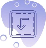 Turn down Gradient Bubble Icon vector