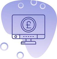 Pound Gradient Bubble Icon vector