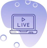 Live Gradient Bubble Icon vector