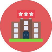 Hotel Flat Circle Icon vector