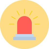Siren Flat Circle Icon vector