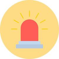 Siren Flat Circle Icon vector