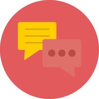 Conversation Flat Circle Icon vector