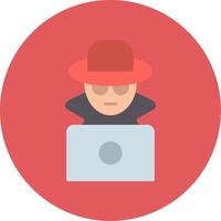 Fraud Flat Circle Icon vector