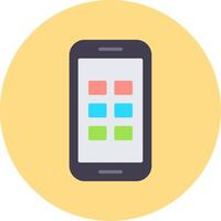 Phone Flat Circle Icon vector