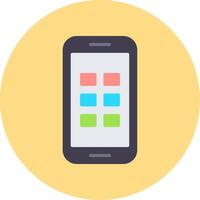 Phone Flat Circle Icon vector