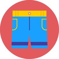 Shorts Flat Circle Icon vector