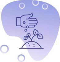 Seeding Gradient Bubble Icon vector