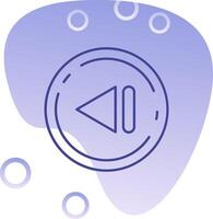 Previous Gradient Bubble Icon vector