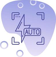 Auto flash Gradient Bubble Icon vector