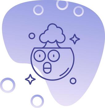 Exploding Gradient Bubble Icon vector