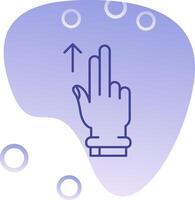 Two Fingers Up Gradient Bubble Icon vector