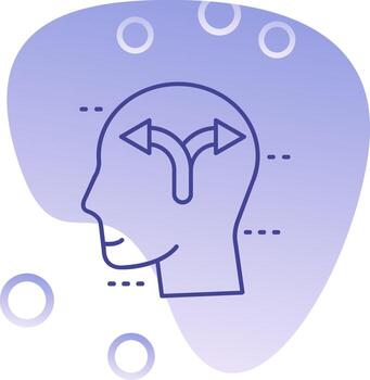 Direction Gradient Bubble Icon vector