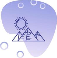 pyramids Gradient Bubble Icon vector