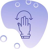 Three Fingers Rotate Gradient Bubble Icon vector